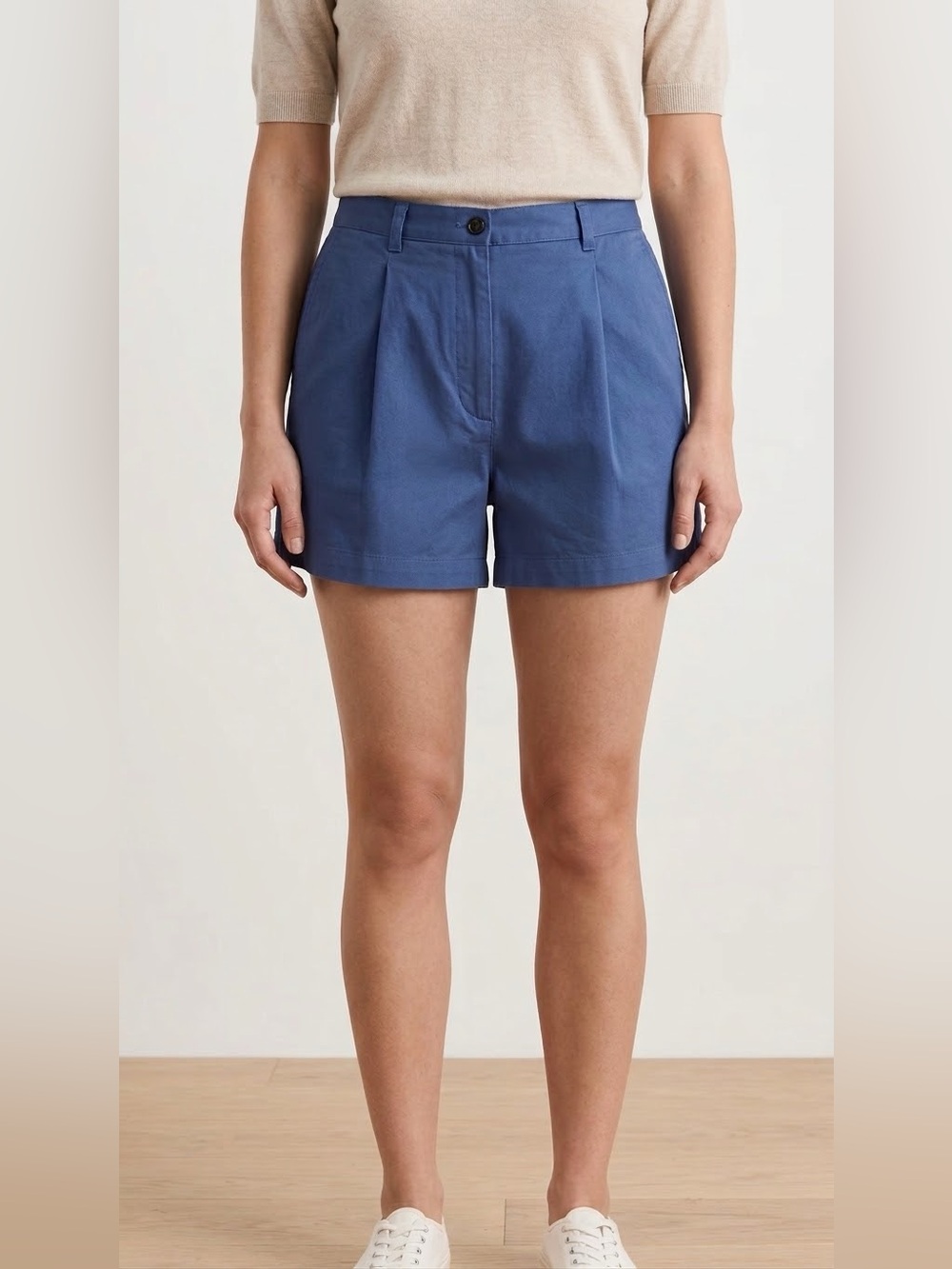 Lauren Ralph Lauren Blue High-Rise Pleated Women's Shorts size 14
